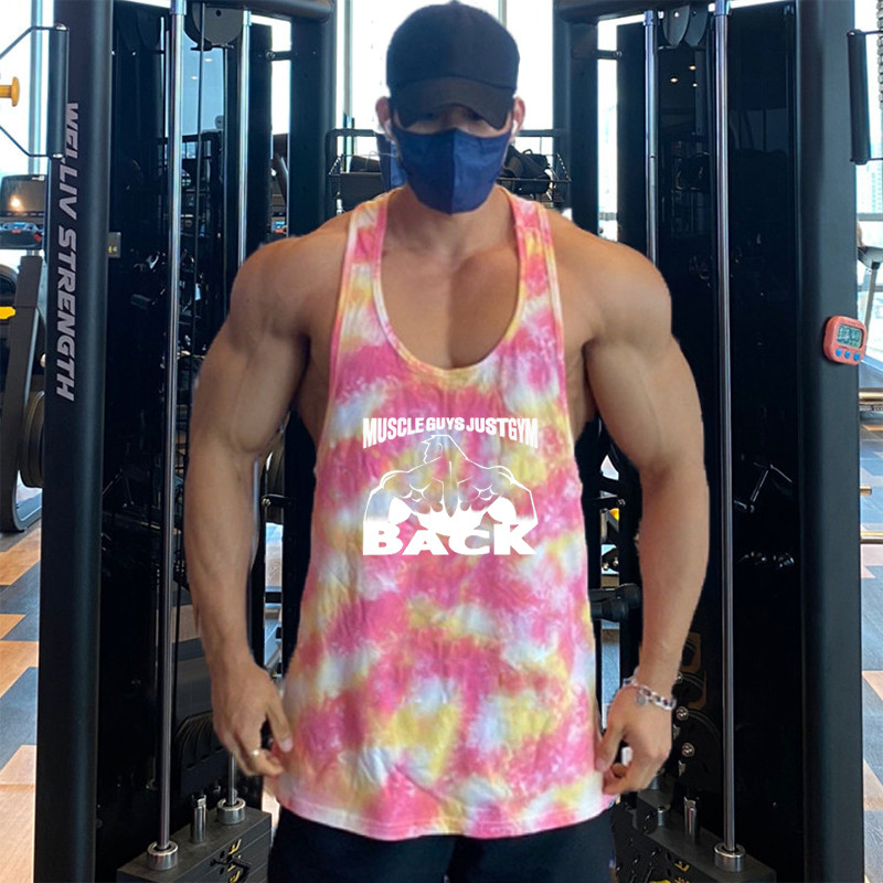 Nyári fitnesz tornatermi felsők Férfi Testépítő Ruházat Edzés Gyorsan szárad Ujjatlan ingek Férfi alkalmi szinglet terepszínű mellény