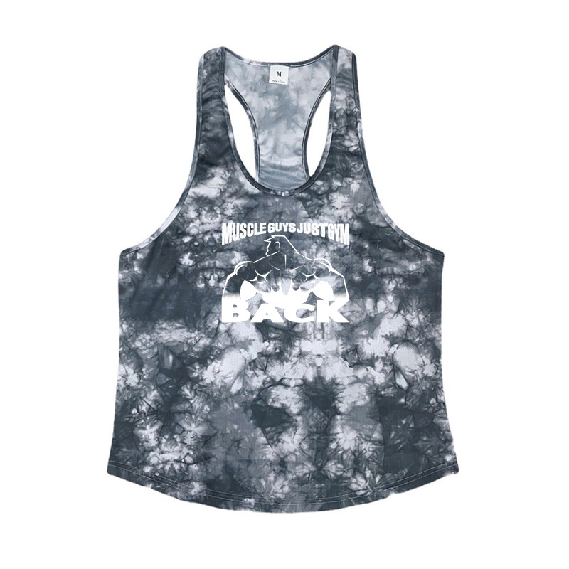 Nyári fitnesz tornatermi felsők Férfi Testépítő Ruházat Edzés Gyorsan szárad Ujjatlan ingek Férfi alkalmi szinglet terepszínű mellény