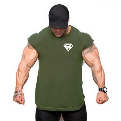 Chemise d'entraînement de musculation et de fitness pour hommes, maillots de sport, chemise de fiber GlaMuscle, haut à la mode,