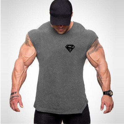 Chemise d'entraînement de musculation et de fitness pour hommes, maillots de sport, chemise de fiber GlaMuscle, haut à la mode,