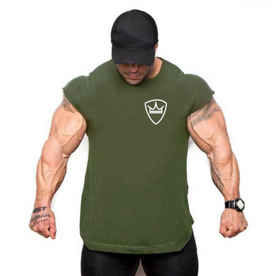 Chemise d'entraînement de musculation et de fitness pour hommes, maillots de sport, chemise de fiber GlaMuscle, haut à la mode,