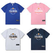 Férfi lélegző sportruházat Többszínű, gyorsan száradó rövid ujjú sport póló Gym mezek Fitnesz ing edző póló futó