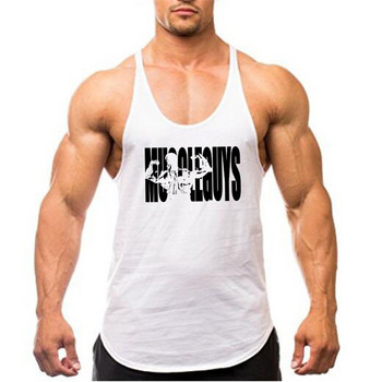 Muscleguys Fitness Ρούχα Βαμβακερά ανδρικά φανελάκια Bodybuilding Stringer 1cm λουράκι ώμου Γιλέκο γυμναστικής Sexy Workout μπλουζάκι