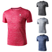 Uus Quick Dry T-särk meeste välispordi hingav lühikeste varrukatega T-särk väga veniv meeste jõusaali fitnessi jooksusärk