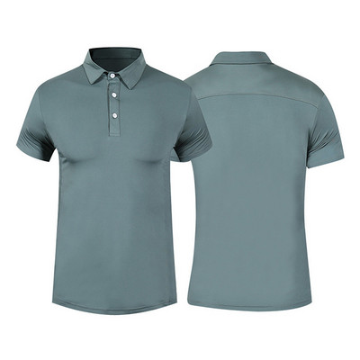 Vīriešu Quick Dry Futbola T-krekls Elpojošs Fitnesa Sporta Krekli Skriešanas trenažieru zāle Ikdienas treniņu polo krekli Vīriešu sporta zāles sporta apģērbs