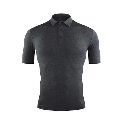 Vīriešu Quick Dry Futbola T-krekls Elpojošs Fitnesa Sporta Krekli Skriešanas trenažieru zāle Ikdienas treniņu polo krekli Vīriešu sporta zāles sporta apģērbs