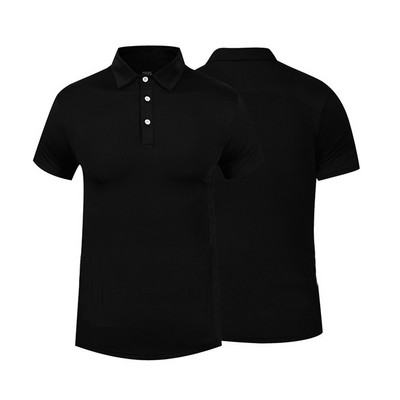 Vīriešu Quick Dry Futbola T-krekls Elpojošs Fitnesa Sporta Krekli Skriešanas trenažieru zāle Ikdienas treniņu polo krekli Vīriešu sporta zāles sporta apģērbs