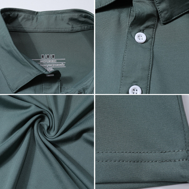 Vīriešu Quick Dry Futbola T-krekls Elpojošs Fitnesa Sporta Krekli Skriešanas trenažieru zāle Ikdienas treniņu polo krekli Vīriešu sporta zāles sporta apģērbs