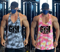 Nyári koreai stílusú márka Férfi futómellény edzőterem Camo ujjatlan ing alkalmi tank férfi sport felsők edzés edzés szinglet