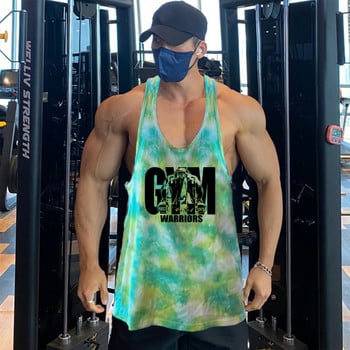 Лятна марка в корейски стил Мъжка жилетка за бягане Gym Camo Риза без ръкави Ежедневен потник за мъже Спортни горнища Тренировка Тренировка Потник