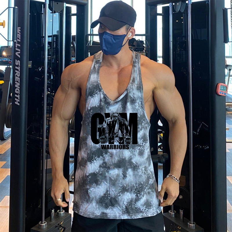 Nyári koreai stílusú márka Férfi futómellény edzőterem Camo ujjatlan ing alkalmi tank férfi sport felsők edzés edzés szinglet