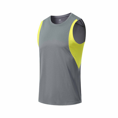 Vasaras lielizmēra vīriešu sporta zāles apģērbi, topi Tīkla skriešanas sporta svārki, bezpiedurkņu fitnesa veste, ikdienas kultūrisms, sporta apģērbs