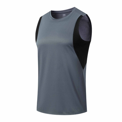 Vasaras lielizmēra vīriešu sporta zāles apģērbi, topi Tīkla skriešanas sporta svārki, bezpiedurkņu fitnesa veste, ikdienas kultūrisms, sporta apģērbs