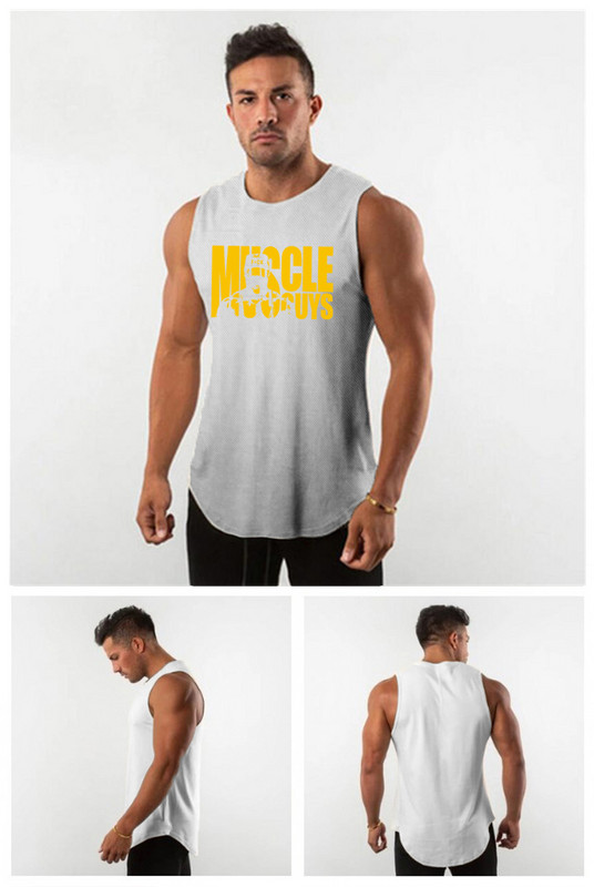 Vīriešu kultūrisms ar tvertni ātri žūstošs vīrietis bez piedurknēm treniņš Skriešanas veste vīriešiem 2022. gada vasara, sporta topi