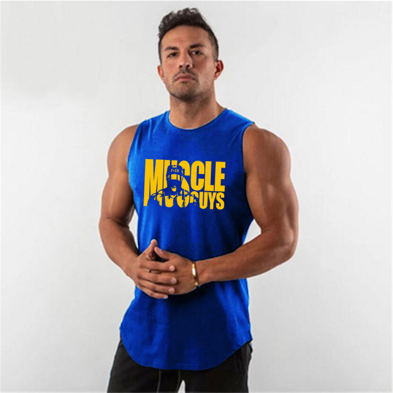 Vīriešu kultūrisms ar tvertni ātri žūstošs vīrietis bez piedurknēm treniņš Skriešanas veste vīriešiem 2022. gada vasara, sporta topi