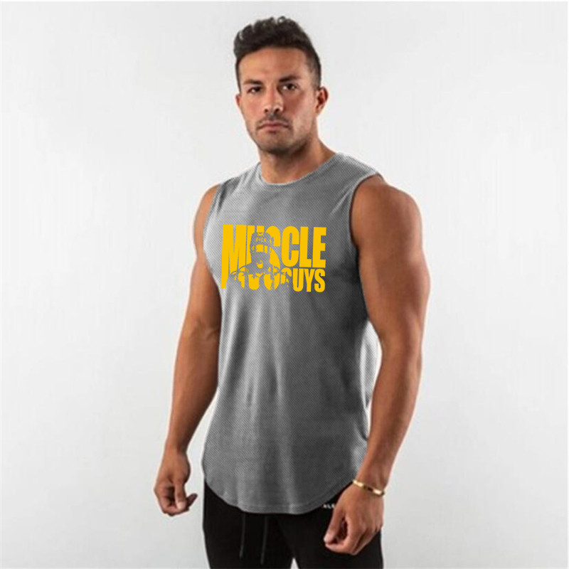 Vīriešu kultūrisms ar tvertni ātri žūstošs vīrietis bez piedurknēm treniņš Skriešanas veste vīriešiem 2022. gada vasara, sporta topi