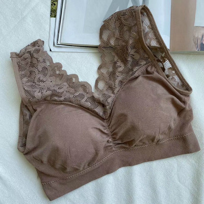 Γυναικείο σέξι δαντελένιο σουτιέν χωρίς ραφή ασύρματο Push Up Running Sports Paded σουτιέν Άνετο σωλήνα στήθους Κορυφαίο bralette γιλέκο M-XXL