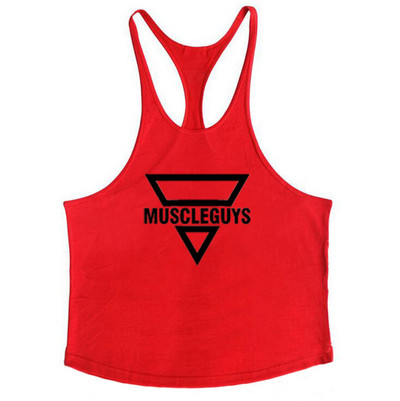 Марка Gym Tank Top Мъжки фитнес памучни дрехи Мъжки бодибилдинг потници Лятно фитнес облекло за мъже Риза с жилетка без ръкави