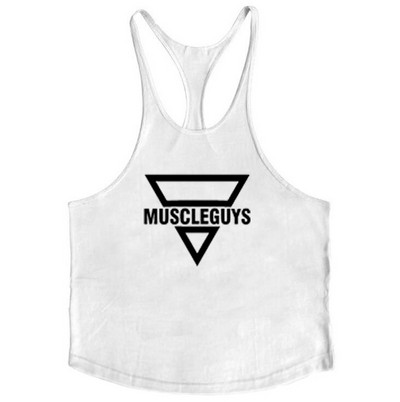 Prekės ženklo „Gym Tank Top“ vyriški kūno rengybos medvilniniai drabužiai Vyriški kultūrizmo sportbačiai, vasariniai sportiniai drabužiai, skirti vyriškoms liemenėms be rankovių