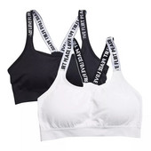 Σέξι άσπρο και μαύρο σουτιέν στήθους για τρέξιμο γιόγκα, άνετο κοντό αθλητικό εσώρουχο που απορροφά τον ιδρώτα
