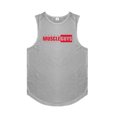 Vīriešu tīklveida treniņu sporta zāle ar tvertni Vīriešu muskuļu sporta apģērbs bez piedurknēm krekls Stringer Apģērbs Kultūrisms Singlets Fitnesa veste