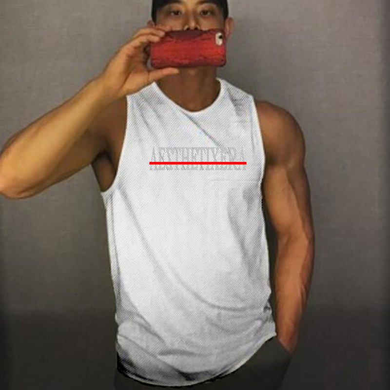 Férfi hálós edzőtermi tornafelső gyorsan száradó testépítő fitnesz izom ujjatlan futómellény Fitness alkalmi sport ing Ruhák