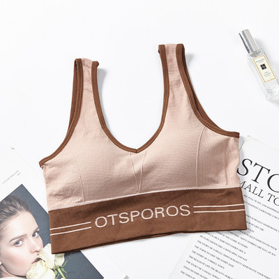 Põrutuskindel hingav jõusaal Fitness Athletic Jooksujooga Bh Sport Topid Naiste Kuumad Naiste Tõmblukuga Push Up Spordirinnahoidjad Vest Aluspesu
