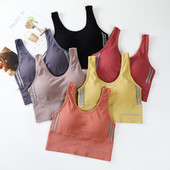 Női szexi fehérnemű felső ütésálló, párnázott, varrat nélküli Push Up sportmelltartó Sport tornaterem Jóga Fitness Futó Edzés melltartó