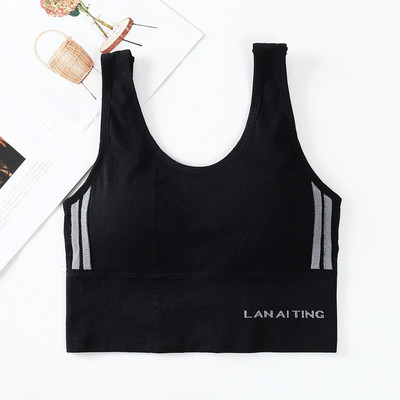 Női szexi fehérnemű felső ütésálló, párnázott, varrat nélküli Push Up sportmelltartó Sport tornaterem Jóga Fitness Futó Edzés melltartó