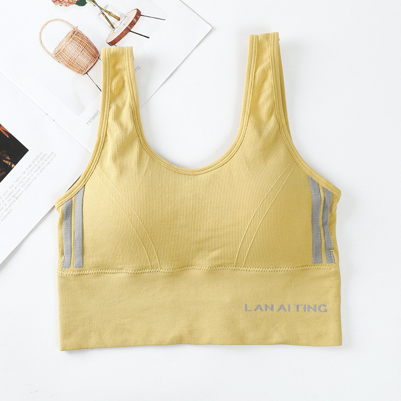 Női szexi fehérnemű felső ütésálló, párnázott, varrat nélküli Push Up sportmelltartó Sport tornaterem Jóga Fitness Futó Edzés melltartó