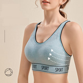 Sieviešu vasaras jauna stila elpojoša iekšējā un ārējā apģērba veste sievietēm bez tērauda gredzena, sporta apakšveļa Sporta krūštura treniņu tops