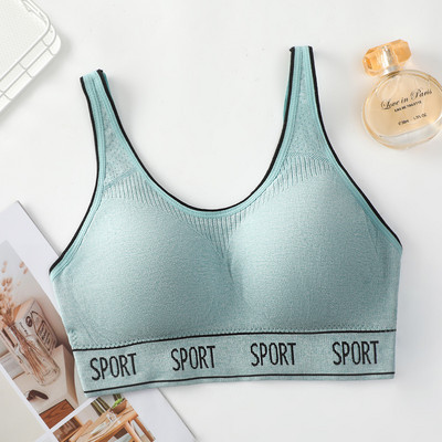 Sieviešu vasaras jauna stila elpojoša iekšējā un ārējā apģērba veste sievietēm bez tērauda gredzena, sporta apakšveļa Sporta krūštura treniņu tops