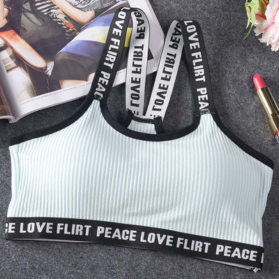 Γράμμα Αθλητικό Σουτιέν Top Push Up Fitness Running Yoga Εσώρουχα Βαμβακερά αθλητικά μπλουζάκια Γυναικεία ρούχα Γυμναστήριο Μασίφ γυναικεία αθλητικά ρούχα