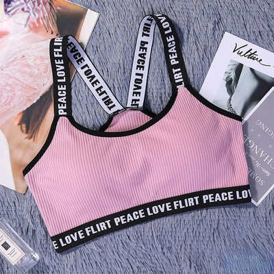 Γράμμα Αθλητικό Σουτιέν Top Push Up Fitness Running Yoga Εσώρουχα Βαμβακερά αθλητικά μπλουζάκια Γυναικεία ρούχα Γυμναστήριο Μασίφ γυναικεία αθλητικά ρούχα