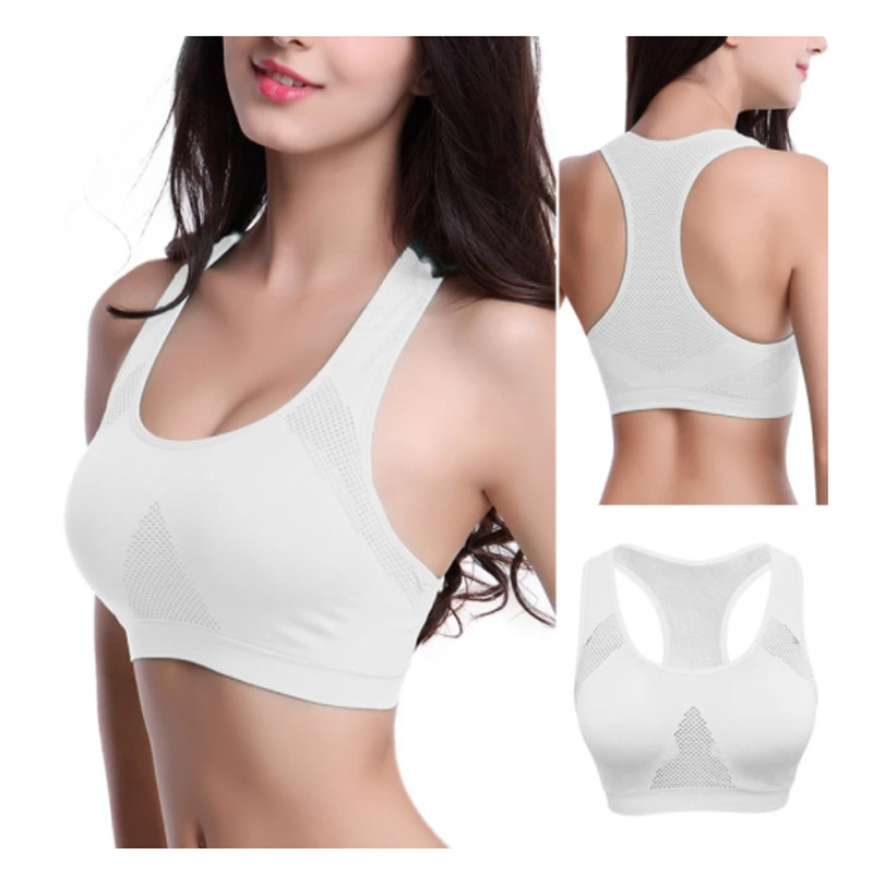 Légáteresztő női sportmelltartó, izzadságelnyelő ütésálló, párnázott sportmelltartó felső atlétikai edzőtermi futás fitnesz jóga sportfelsők