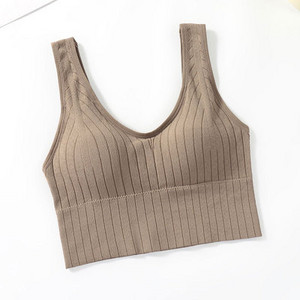 Felső Női Zökkenőmentes Sport Vágott cső felsők Szexi hátsó melltartó Női Home Base mellény Ujjatlan fehérnemű Futó Ütésálló fehérnemű