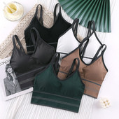 Sporta krūšturi Sieviešu fitnesa skriešanas krūšturi Top Sexy Elpojošs Sudraba jostas Veste Skaistums Atpakaļ savākti Modes Sporta apģērbs