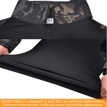 Ανδρικά μπλουζάκια Airsoft Tactical T Shirt Στρατιωτικό Safari Camo Army Combat Μπλουζάκι Tee Paintball Ανδρικά ρούχα 8XL Plus κυνηγετική στολή