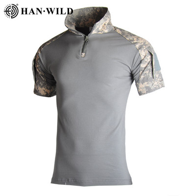 Vīriešu T krekli Airsoft Tactical T krekls Military Safari Camo Armijas kaujas krekls Tee Peintbols Vīriešu apģērbs 8XL Plus Medību apģērbs