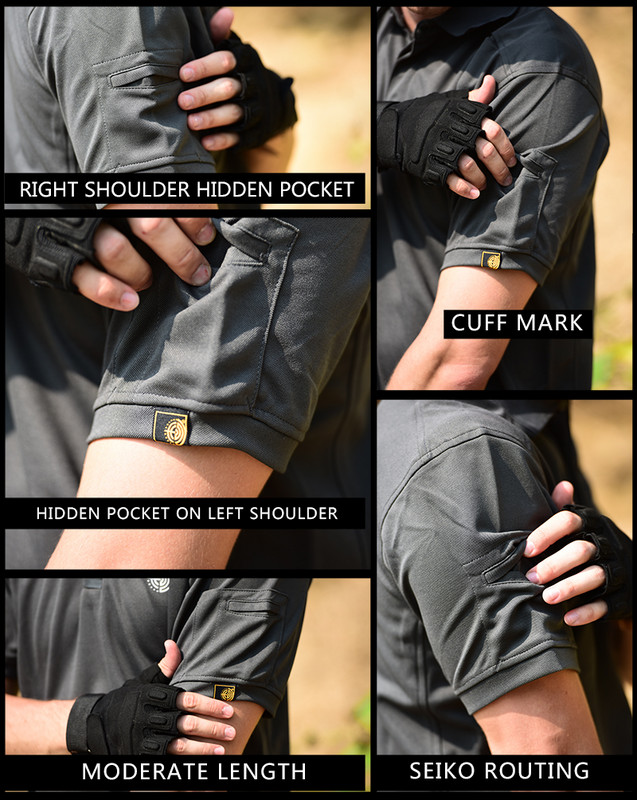 Kültéri férfi harci póló vadászat taktikai airsoft túrapóló Katonai férfi ruházat pólók Munka hadsereg ingek légáteresztő