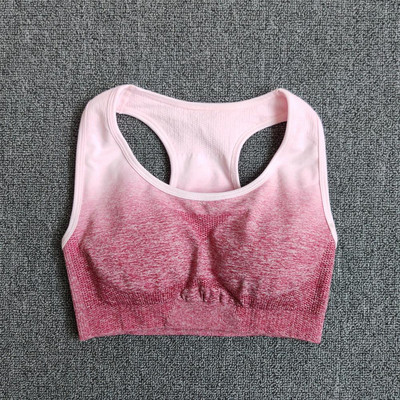 Push Up gradiento sportinė liemenėlė, paminkštinta moteriška, seksuali, besiūlė GYM liemenėlė, viršutinė jogos treniruotės aktyvi apranga
