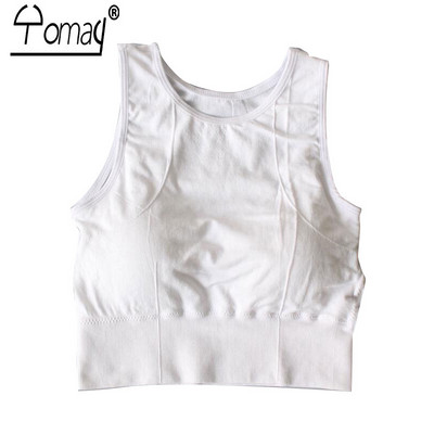 Yomay női keresztpántos hátsó sportmelltartók Camo Fast Dry, rugalmas, ütésálló párnázott edzőmelltartók, fitness jóga sportfelsők