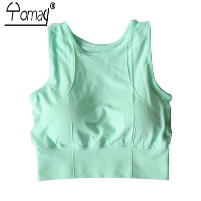 Yomay női keresztpántos hátsó sportmelltartók Camo Fast Dry, rugalmas, ütésálló párnázott edzőmelltartók, fitness jóga sportfelsők