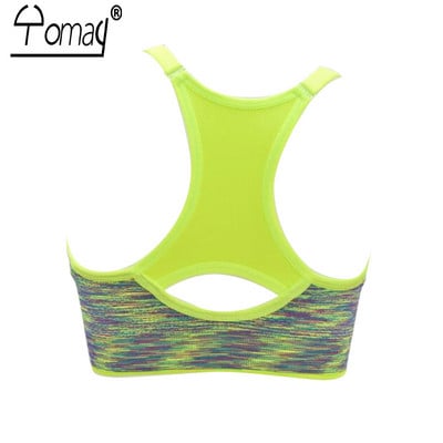 Γυναικεία αθλητικά σουτιέν Yomay Γυμναστήριο Αθλητικό σουτιέν Top Αντικραδασμικά σχήματα Quick Dry Running Gym Ρυθμιζόμενο εσώρουχο push up Yoga Bra Top