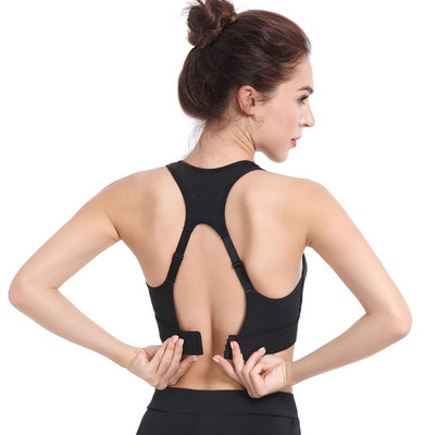 Regulējams profesionāls sieviešu triecienizturīgs sporta jogas krūšturis Push Up Running Wirefree Crop krūšturis