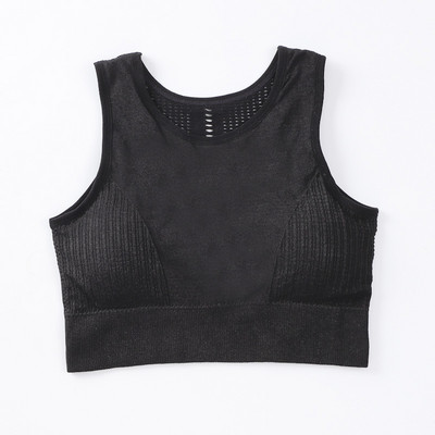 S-XL Légáteresztő női sportmelltartó Push Up Ütésálló mellény felső tornatermi fitnesztank Szexi Racerback futójóga melltartó