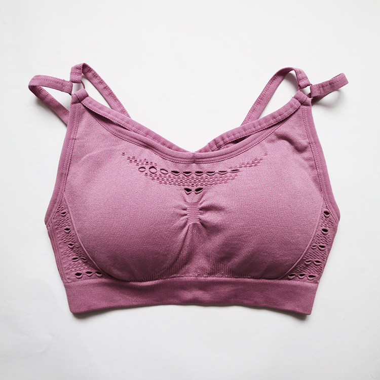 Professzionális Energy Yoga melltartó Seamless Running Back Cross Strappy sportmelltartó párnával Brassiere Woman Fitness Sportruházat