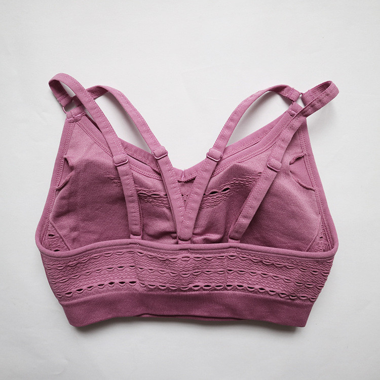 Professzionális Energy Yoga melltartó Seamless Running Back Cross Strappy sportmelltartó párnával Brassiere Woman Fitness Sportruházat