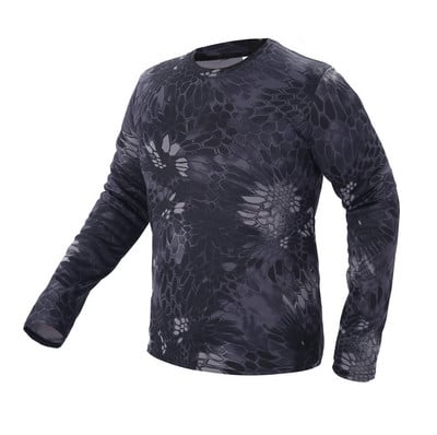 Tricou cu mânecă lungă Bionic Camo pentru bărbați, vară, cu uscare rapidă, sport în aer liber, alpinism, antrenament, drumeții, armată, tricou tactic