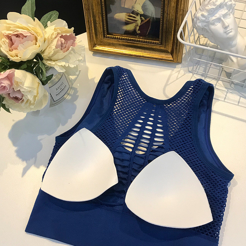 6 színű sport párnázott melltartó női szexi hálós merevítő sport felső Push Up női edzőterem fitnesz alsónemű Mujer Running Yoga melltartó